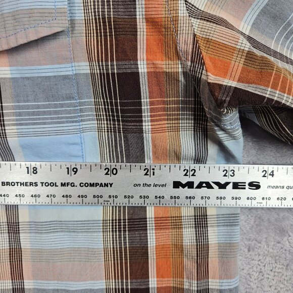 Ecko Unltd Mens Short Sleeve Plaid Button-Up Shirt Size L Cotton Blend Multicolo - Picture 6 of 12